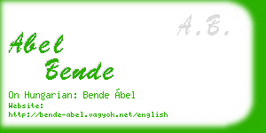 abel bende business card